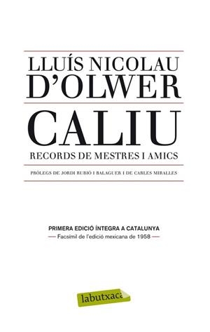 CALIU | 9788499305066 | OLWER, LLUIS NICOLAU D' | Llibreria L'Illa - Llibreria Online de Mollet - Comprar llibres online